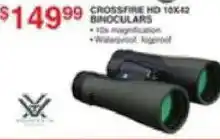 Dunham's Sports Crossfire hd 10x42 binoculars offer