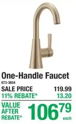 Menards One-Handle Faucet offer