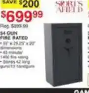 Dunham's Sports Sears fire rated gun safe offer