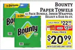 Trade Fair Supermarket BOUNTY PAPER TOWELS offer
