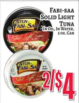 Trade Fair Supermarket FABI-SAA SOLID LIGHT TUNA offer
