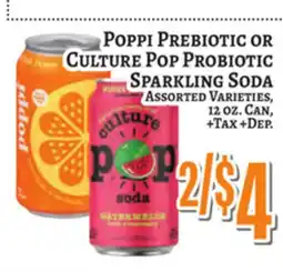 Trade Fair Supermarket Poppi Prebiotic OR Culture Pop Probiotic Sparkling Soda offer