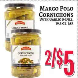 Trade Fair Supermarket MARCO POLO CORNICHONS With GARLIC & DILL offer