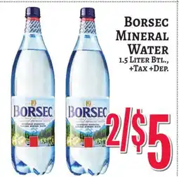 Trade Fair Supermarket BORSEC MINERAL WATER offer