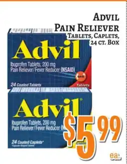 Trade Fair Supermarket ADVIL PAIN RELIEVER TABLETS, CAPLETS, 24 ct. Box offer
