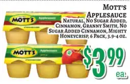 Trade Fair Supermarket MOTT'S APPLESAUCE offer