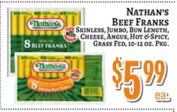 Trade Fair Supermarket NATHAN'S BEEF FRANKS offer