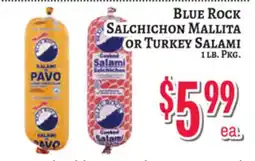 Trade Fair Supermarket BLUE ROCK SALCHICHON MALLITA OR TURKEY SALAMI offer
