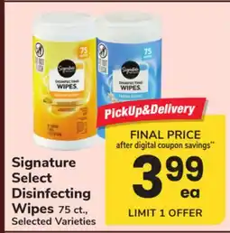 ACME Signature Select Disinfecting Wipes offer
