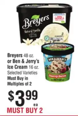 Smart & Final Breyers or Ben & Jerry's Ice Cream offer