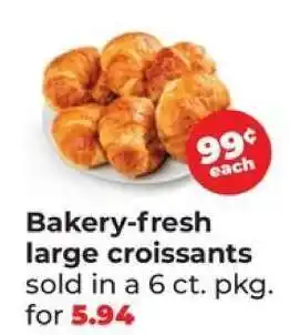 Bakery fresh large croissants