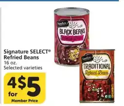 Albertsons Signature Select Refried Beans offer