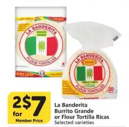 Albertsons La Banderita Burrito Grande or Flour Tortilla Ricas offer
