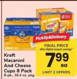 Safeway Kraft Macaroni And Cheese Cups 8 Pack offer