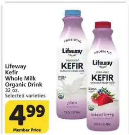 Albertsons Lifeway Kefir Whole Milk Organic Drink offer