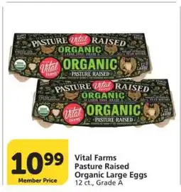 Albertsons Vital Farms Pasture Raised Organic Large Eggs offer
