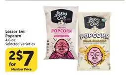 Albertsons Lesser Evil Popcorn offer