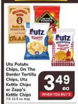 Safeway Utz Potato Chips, On The Border Tortilla Chips, Utz Kettle Chips or Zapp's Kettle Chips offer