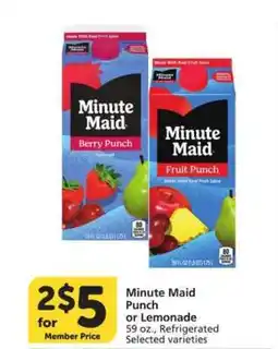 Albertsons Minute Maid Punch or Lemonade offer