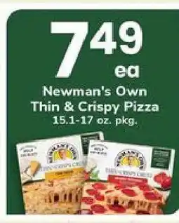 Safeway Newman's Own Thin & Crispy Pizza offer