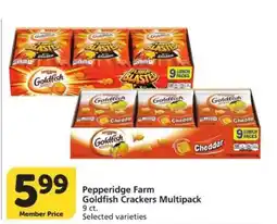 Albertsons Pepperidge Farm Goldfish Crackers Multipack offer