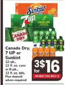 Safeway Canada Dry, 7 UP or Sunkist offer