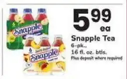 Safeway Snapple Tea offer