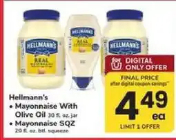 Safeway Hellmann's Mayonnaise offer