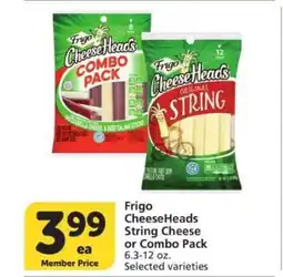 Albertsons Frigo CheeseHeads String Cheese or Combo Pack offer