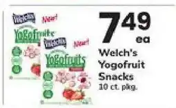 Safeway Welch's Yogofruit Snacks offer