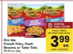 Safeway Ore-Ida French Fries, Hash Browns or Tater Tots offer