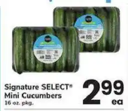 Safeway Signature SELECT Mini Cucumbers offer
