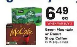Safeway Green Mountain or Donut Shop Coffee offer