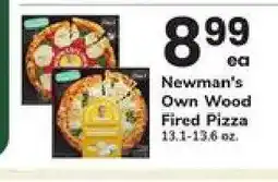 Safeway Newman's Own Wood Fired Pizza offer