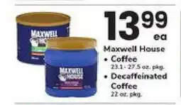 Safeway Maxwell House Coffee offer