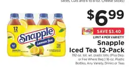 ShopRite Snapple Iced Tea 12-Pack offer