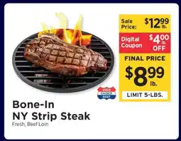 ShopRite Bone-in NY Strip Steak offer