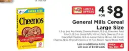 ShopRite General Mills Cereal Large Size offer