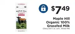 ShopRite Maple Hill Organic 100% Grassfed Milk offer