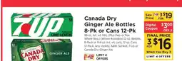 ShopRite Canada Dry Ginger Ale Bottles 8-Pk or Cans 12-Pk offer
