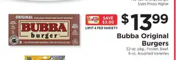 ShopRite Bubba Original Burgers offer