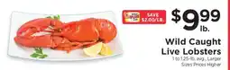ShopRite Wild Caught Live Lobsters offer
