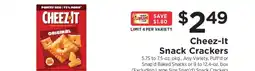 ShopRite Cheez-It Snack Crackers offer