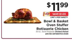 ShopRite Bowl & Basket Oven Stuffer Rotisserie Chicken offer