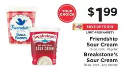 ShopRite Friendship Sour Cream / Breakstone’s Sour Cream offer