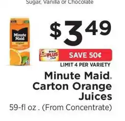 ShopRite Minute Maid Carton Orange Juices offer