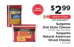 ShopRite Sargento Deli Style Cheese offer