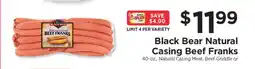 ShopRite Black Bear Natural Casing Beef Franks offer