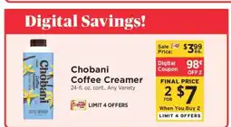 ShopRite Chobani Coffee Creamer offer