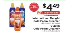 ShopRite Cold Foam Creamer offer